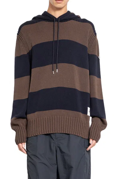 Shop Moncler Sweater Hoodie In Multicolor