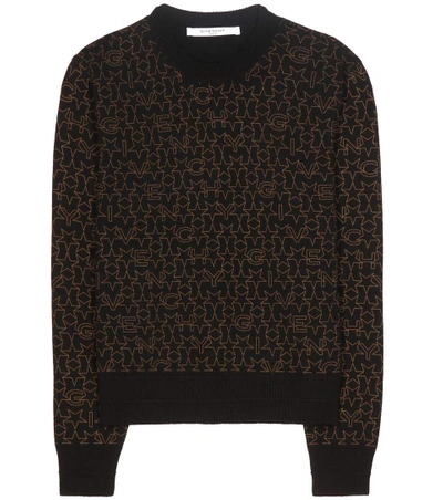 Shop Givenchy Printed Wool And Cashmere-blend Sweater In Llack