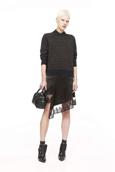 Shop Givenchy Printed Wool And Cashmere-blend Sweater In Llack