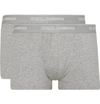Dolce & Gabbana Pack Of 2 Stretch Jersey Midi Briefs In Grey