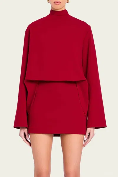 Ser.o.ya Mave Mini Dress In Ruby Red