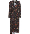 BALENCIAGA WRAP-STYLE PRINTED CRÊPE DRESS,P00188016