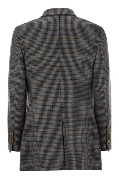 Shop Saulina Anita - Double-breasted Blazer In Grey