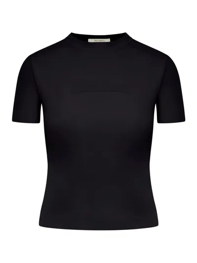 Max Mara Pure Basic Knit T-shirt In Black
