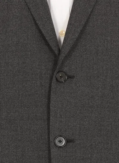 Caruso Grey Wool Suit In Grey