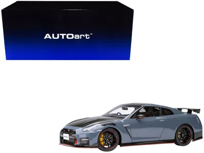 Diecast Model Autoart 2022 Nissan Gt-r (r35) Nismo Special Edition Rhd (right Hand Drive) Nismo Stealth Gray With Carbon H