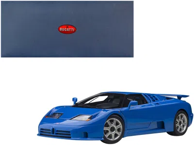 Diecast Model Autoart Bugatti Eb110 Ss Super Sport French Racing Blue With Silver Wheels 1/18 Model Car By Autoart