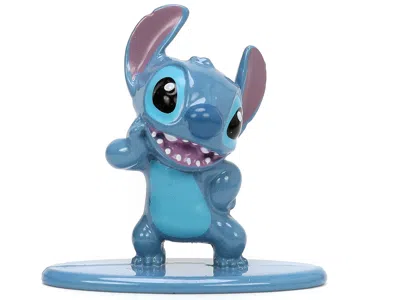 Diecast Model Jada Volkswagen Beetle Matt Blue (weathered) And Stitch Diecast Figure "lilo And Stitch" (2002) Movie "ho