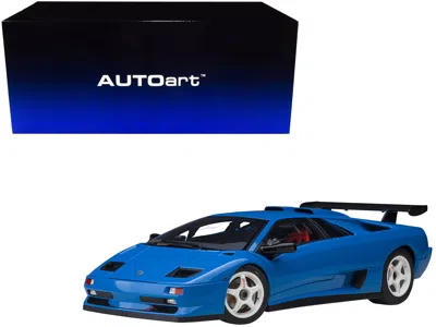 Diecast Model Autoart Lamborghini Diablo Sv-r Blu Le Mans Blue 1/18 Model Car By Autoart