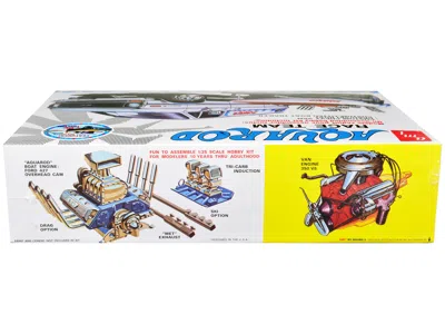 Diecast Model Amt Skill 2 Model Kit Chevrolet Custom Van With Drag/ski Boat And Trailer "aqua Rod Race Team" 1/25 Scal