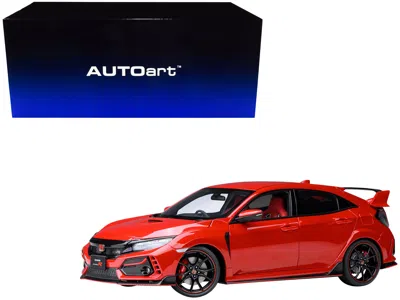Diecast Model Autoart 2021 Honda Civic Type R (fk8) Rhd (right Hand Drive) Flame Red 1/18 Model Car By Autoart