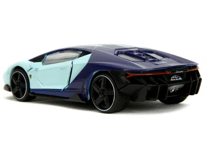 Diecast Model Jada Lamborghini Centenario Light Blue And Purple "pink Slips" Series 1/32 Diecast Model Car By Jada