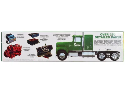 Diecast Model Amt Skill 3 Model Kit International Transtar 4300 Eagle Truck Tractor "sprite" 1/25 Scale Model By Amt