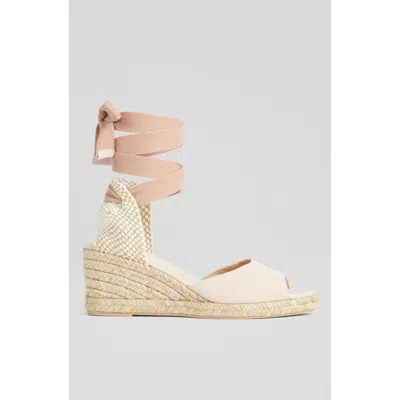 Lk Bennett Womens Pin-bubblegum Marianne Espadrille Suede Wedges In Pink