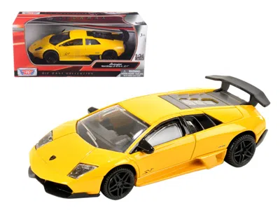 Diecast Model Motormax Lamborghini Murcielago Lp 670 4 Sv Yellow 1/24 Diecast Model Car By Motormax