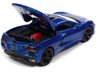 Diecast Model Autoworld 2020 Chevrolet Corvette Elkhart Lake Blue Metallic "sports Cars" Limited Edition 1/64 Diecast Model