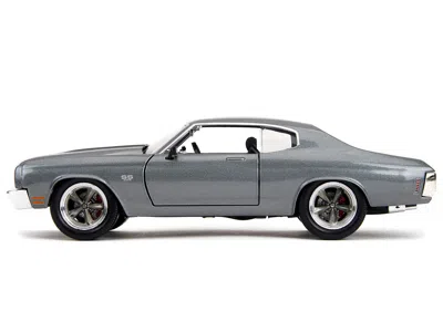 Diecast Model Jada 1970 Chevrolet Chevelle Ss Gray Metallic With Black Stripes "fast & Furious" (2009) Movie "fast & Fu