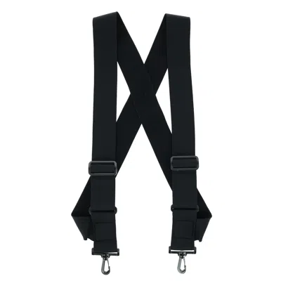 Ctm Big & Tall Elastic Tsa Compliant Side Clip Suspenders With Swivel Hook Ends In Black