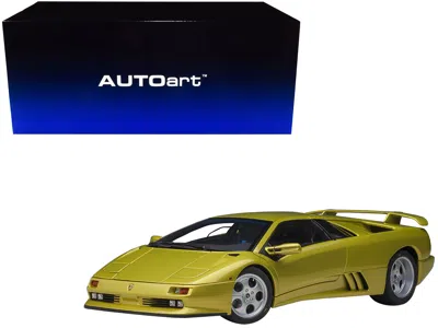 Diecast Model Autoart Lamborghini Diablo Se30 Giallo Spyder Yellow Metallic 1/18 Model Car By Autoart