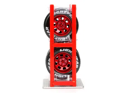 Diecast Model Jada Cruising Lightning Mcqueen Red Metallic With Extra Wheels Disney & Pixar "cars" Movie "hollywood Rid