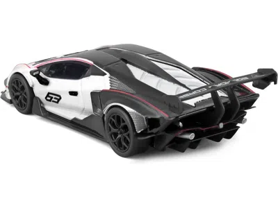 Diecast Model Bburago Lamborghini Essenza Scv12 #63 White And Black "squadra Corse" "race" Series 1/24 Diecast Model Car B