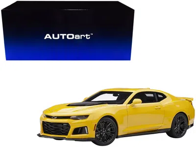 Diecast Model Autoart Chevrolet Camaro Zl1 Bright Yellow 1/18 Model Car By Autoart