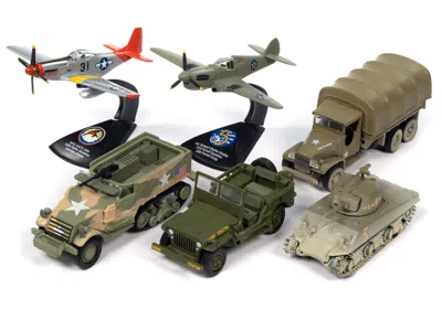 Diecast Model Johnny Lightning Military Set B Of 6 Pieces 2024 Release 1 Limited Edition Diecast Models By Johnny Lightning