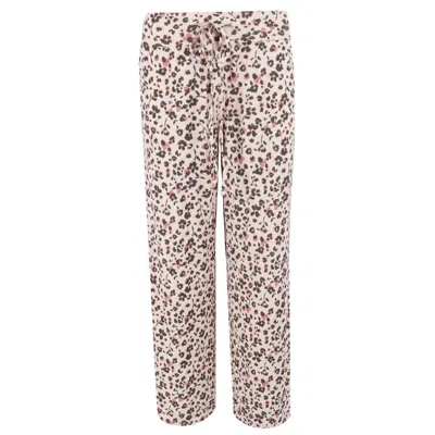 Pj Couture Women's Ribbed Patterned Open Bottom Lounge Pants In Pink