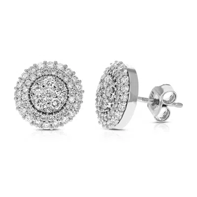 Vir Jewels 1.50 Cttw Lab Created Diamond Stud Earrings In .925 Sterling Silver Prong Set In Silver