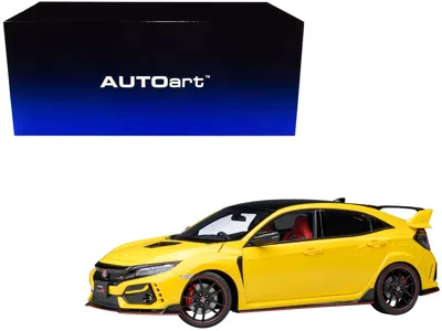 Diecast Model Autoart 2021 Honda Civic Type R (fk8) Rhd (right Hand Drive) Sunlight Yellow Limited Edition 1/18 Model Car
