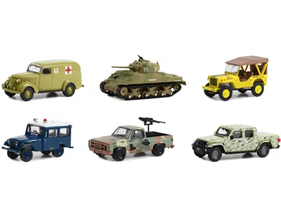 Diecast Model Greenlight Battalion 64 Set Of 6 Pieces Series 3 1/64 Diecast Models By Greenlight