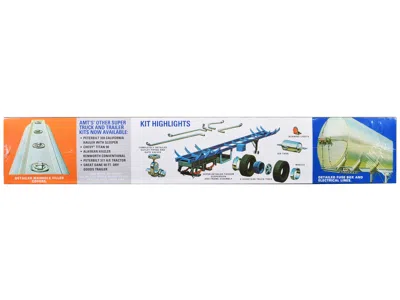 Diecast Model Amt Skill 3 Model Kit Fruehauf Tanker Trailer "gulf Oil" 1/25 Scale Model By Amt