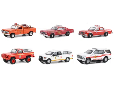 Diecast Model Greenlight Fire & Rescue Set Of 6 Pieces Series 4 1/64 Diecast Model Car By Greenlight