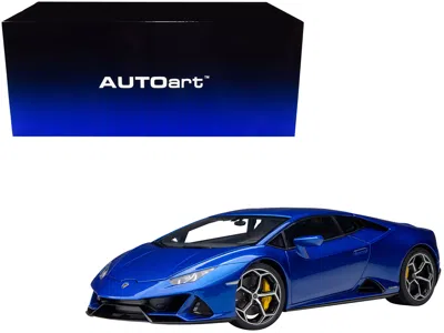 Diecast Model Autoart Lamborghini Huracan Evo Blu Nethuns Blue 1/18 Model Car By Autoart
