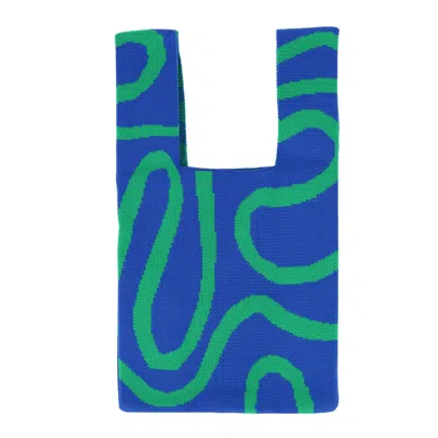 Ctm Women's Mini Knit Tote Bag In Blue