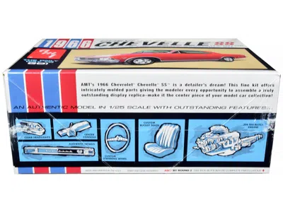Diecast Model Amt Skill 2 Model Kit 1966 Chevrolet Chevelle Ss Hardtop 1/25 Scale Model By Amt