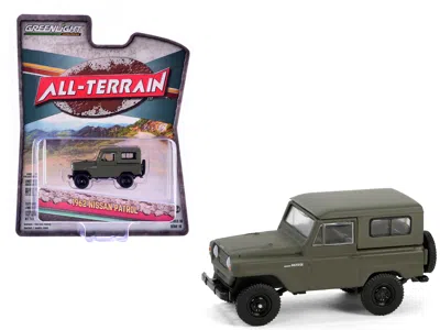 Diecast Model Greenlight 1962 Nissan Patrol Matt Olive Green "all Terrain" Series 16 1/64 Diecast Model Car By Greenlight