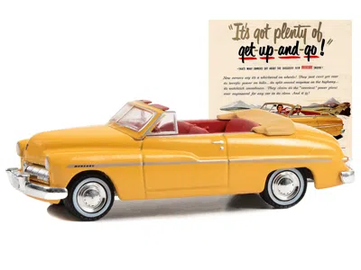Diecast Model Greenlight 1949 Mercury Eight Convertible Yellow Metallic With Red Interior "itâ€s Got Plenty Of Get-up-and-go!
