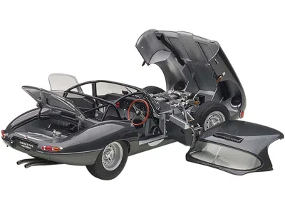 Diecast Model Autoart Jaguar Lightweight E Type Roadster Rhd (right Hand Drive) Dark Gray 1/18 Model Car By Autoart