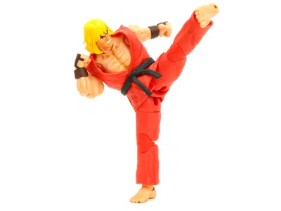 Diecast Model Jada Ken 6" Moveable Figure With Accessories And Alternate Head And Hands "ultra Street Fighter Ii: The F