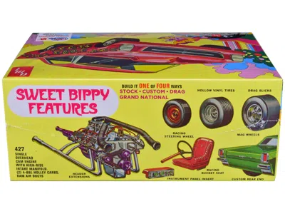 Diecast Model Amt Skill 2 Model Kit 1966 Ford Galaxie 500 Hardtop "sweet Bippy" 4-in-1 Kit 1/25 Scale Model By Amt