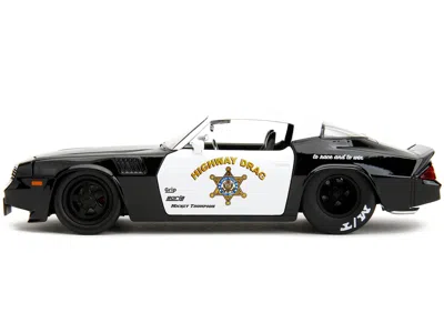 Diecast Model Jada 1979 Chevrolet Camaro Z28 Police Black And White "highway Drag" "bigtime Muscle" Series 1/24 Diecast