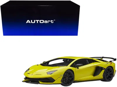 Diecast Model Autoart Lamborghini Aventador Svj Giallo Tenerife / Pearl Yellow 1/18 Model Car By Autoart
