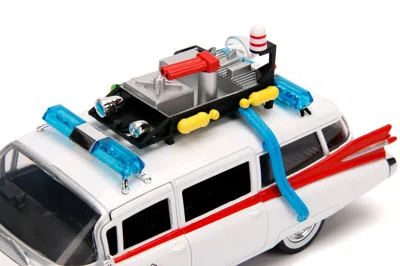 Diecast Model Jada 1959 Cadillac Ambulance Ecto-1 White "ghostbusters" Movie "hollywood Rides" Series 1/24 Diecast Mode