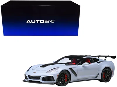 Diecast Model Autoart 2019 Chevrolet Corvette C7 Zr1 Ceramic Matrix Gray Metallic With Carbon Top 1/18 Model Car By Autoar