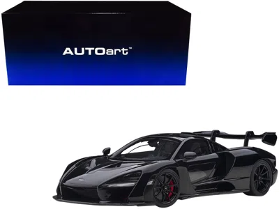 Diecast Model Autoart Mclaren Senna Stealth Cosmos Black With Carbon Accents 1/18 Model Car By Autoart
