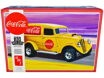 Diecast Model Amt Skill 2 Model Kit 1933 Willys Panel Truck "coca-cola" 1/25 Scale Model By Amt