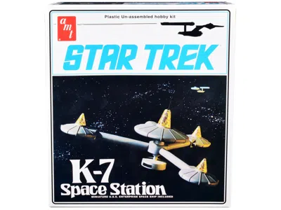 Diecast Model Amt Skill 2 Model Kit K-7 Space Station "star Trek" (1966-1969) Tv Series 1/7600 Scale Model By Amt