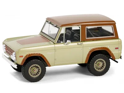 Diecast Model Greenlight 1970 Ford Bronco Gold Metallic With Brown Hood And Top "lost" (2004-2010) Tv Series "hollywood" Seri