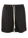 RICK OWENS Black Viscose Shorts,RP16S9316V/09